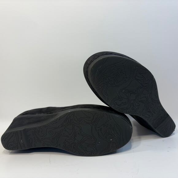 Dansko Sheena Slouchy Black Leather Wedge Bootie Women’s Size 41/10.5 - Picture 5 of 14